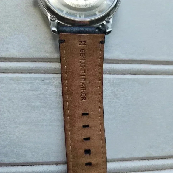 FOSSIL Mens Automatic Wrap Chronograph Watch ME3041 Leather Band Self-Winding - Picture 3 of 13